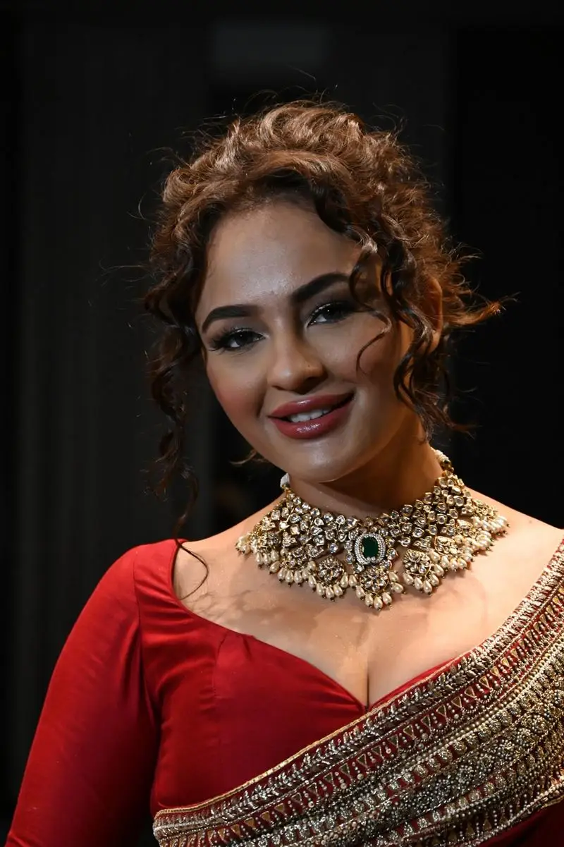 TELUGU ACTRESS SEERAT KAPOOR RED SAREE AT MANAMEY MOVIE RELEASE EVENT 12